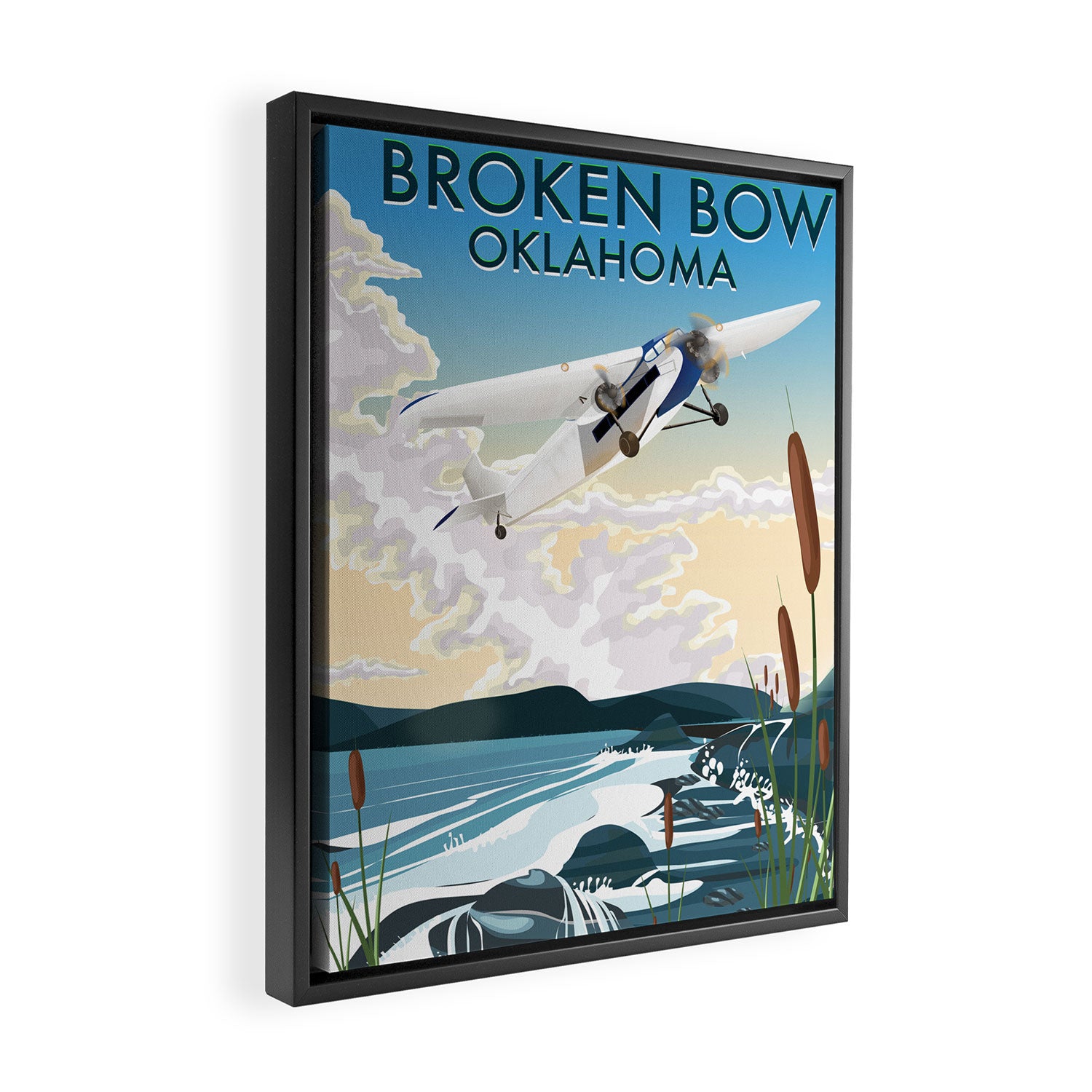 Broken Bow Oklahoma Framed Canvas Print Gallery Image 2