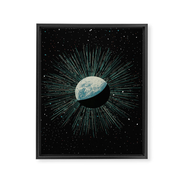 Earth Shine Framed Canvas Print Gallery Image 1