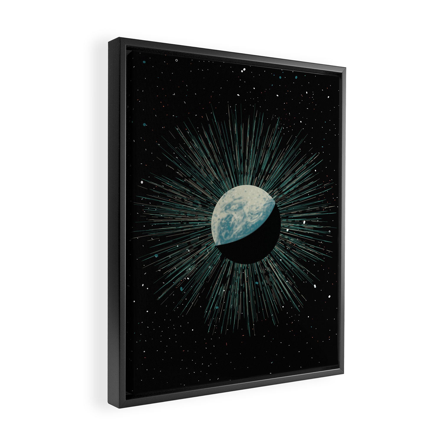 Earth Shine Framed Canvas Print Gallery Image 2