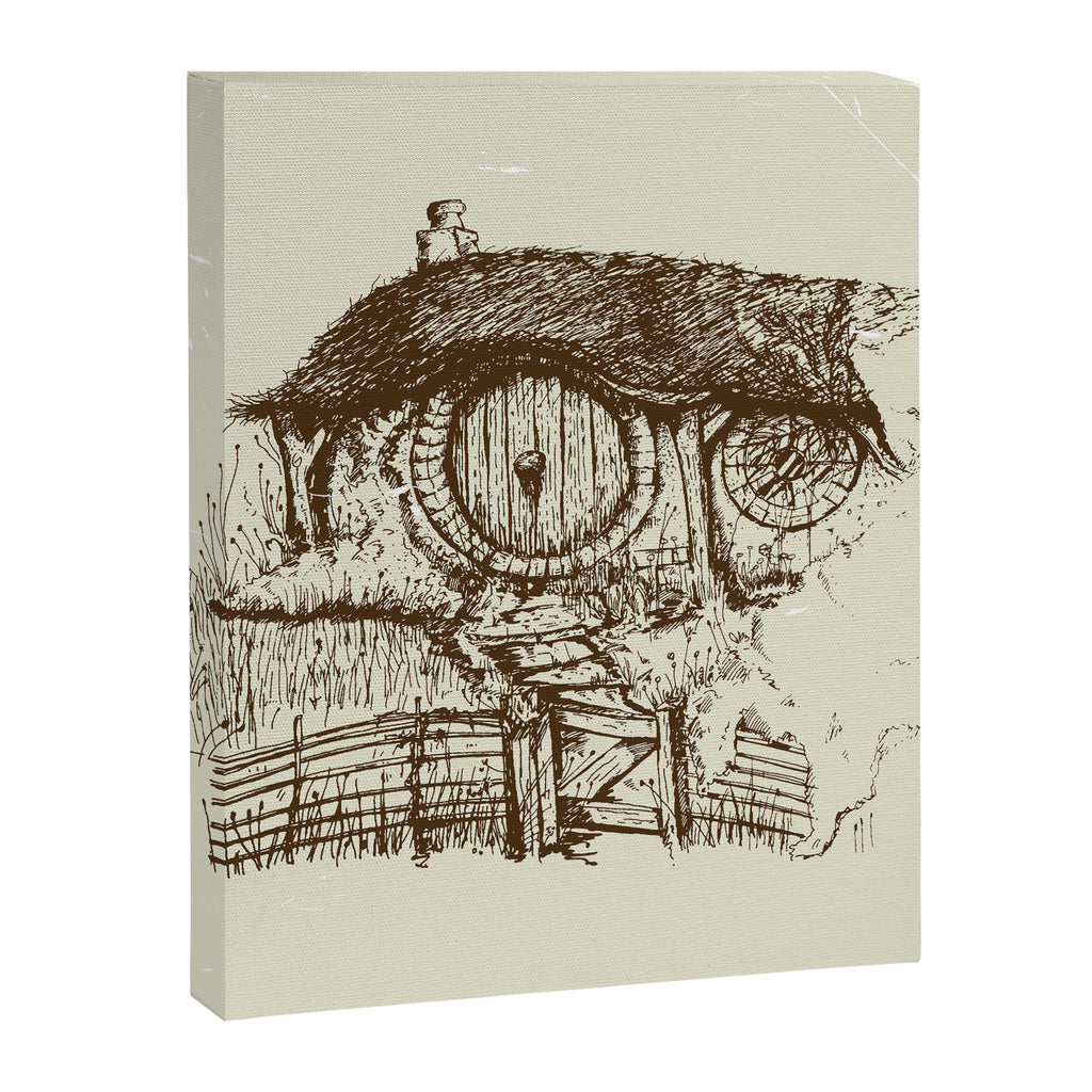 Hobbit house ink Canvas Print Gallery Image 6