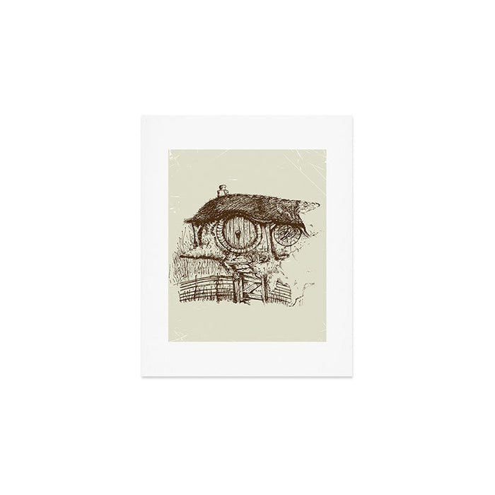 Hobbit house ink Art Print Gallery Image 1