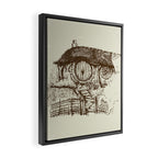 Hobbit house ink Framed Canvas Print Gallery Image 2