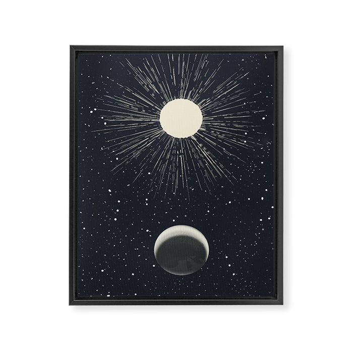 Moon And Sun Framed Canvas Print Gallery Image 1