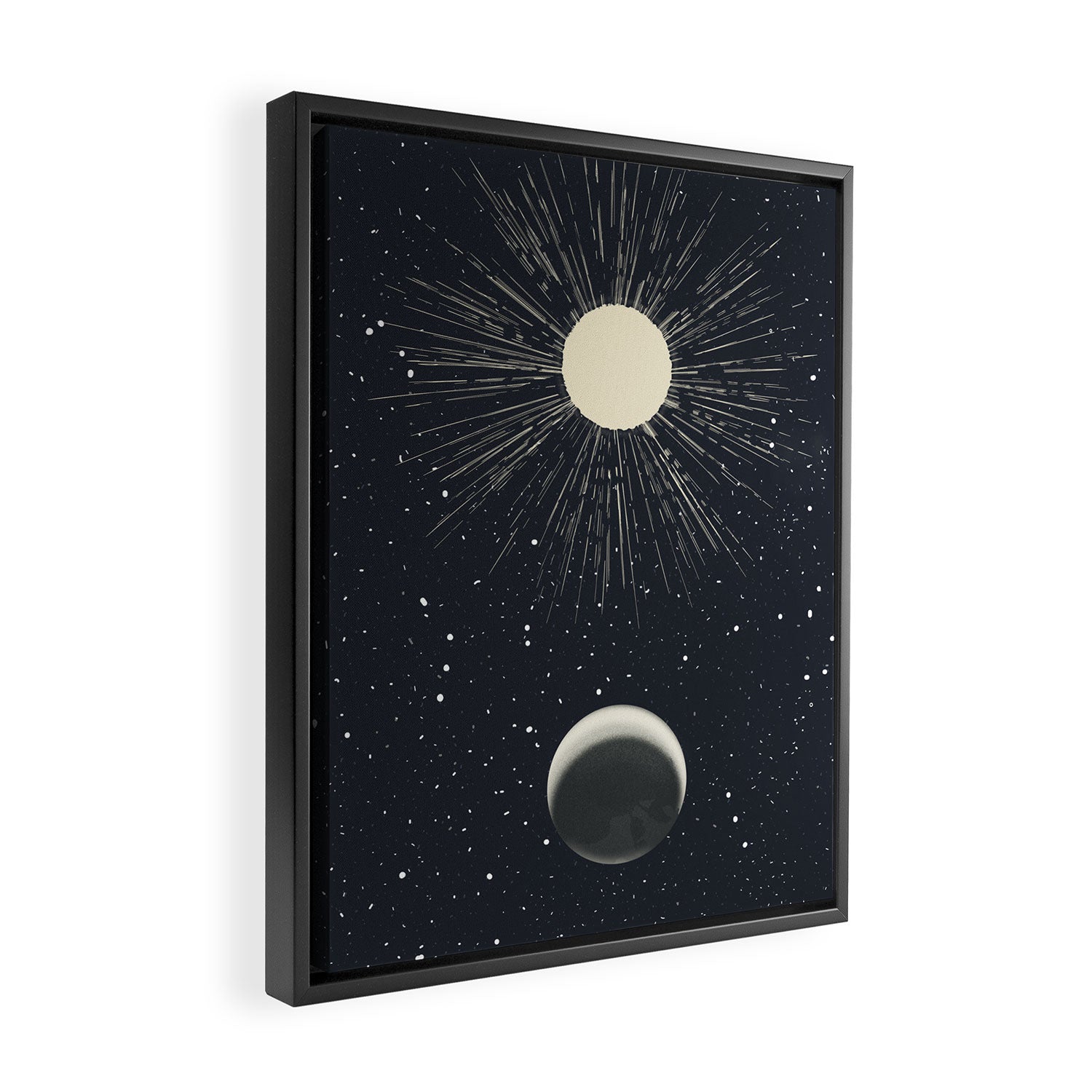 Moon And Sun Framed Canvas Print Gallery Image 2