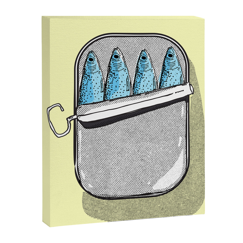 Pilchard fish in a tin Canvas Print Gallery Image 6