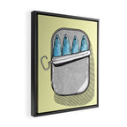 Pilchard fish in a tin Framed Canvas Print Gallery Image 2