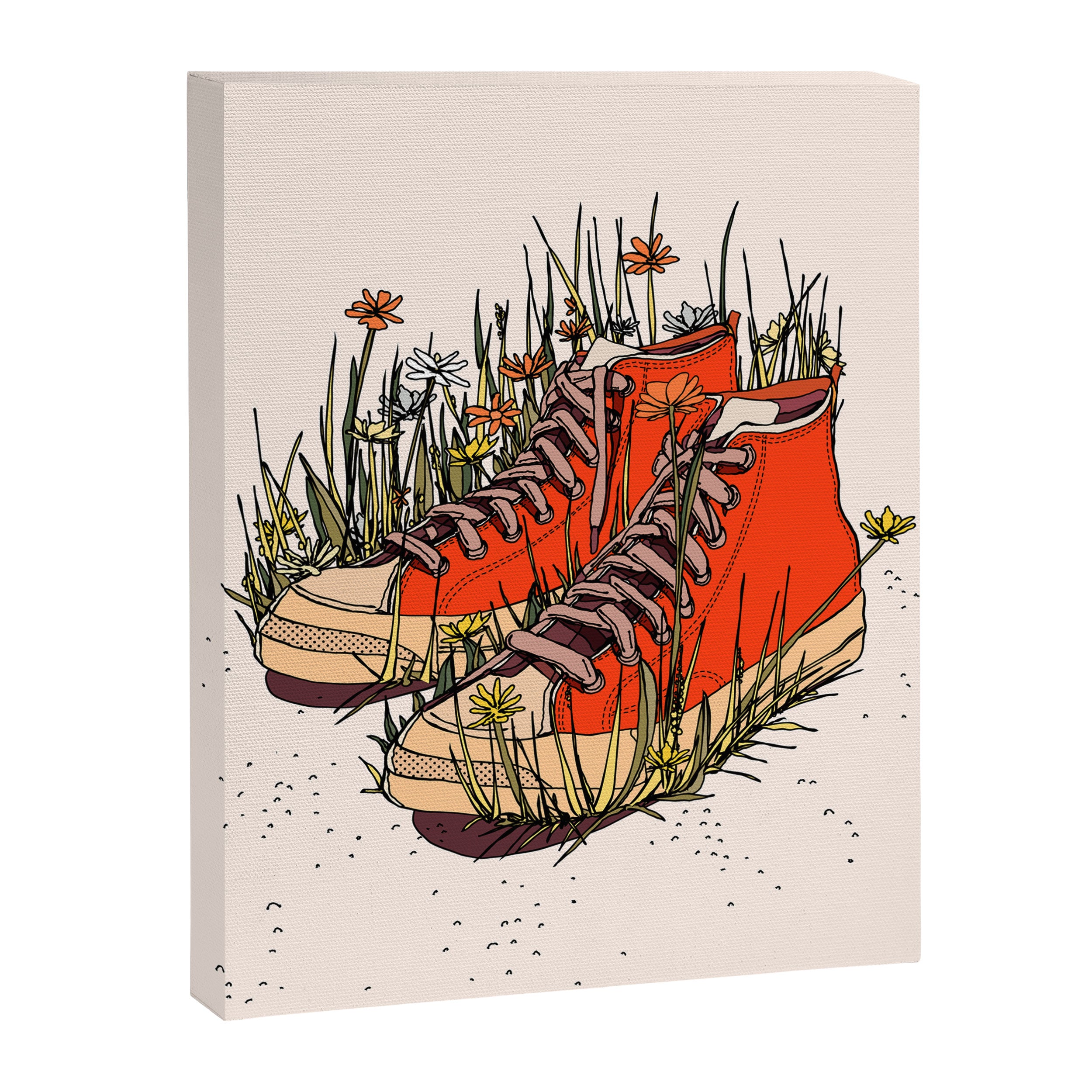 Sneakers Wildflowers Canvas Print Gallery Image 6
