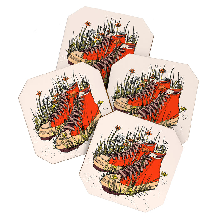 Sneakers Wildflowers Coaster Gallery Image 1
