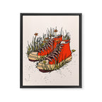 Sneakers Wildflowers Framed Canvas Print Gallery Image 6