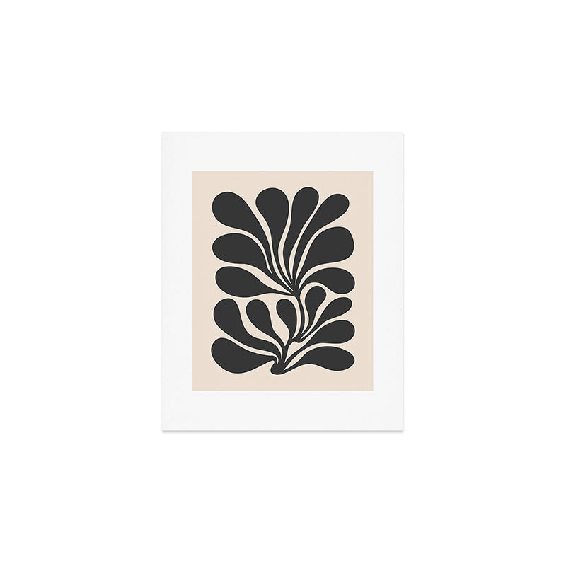 Neutral Abstract Floral Art Print Gallery Image 1