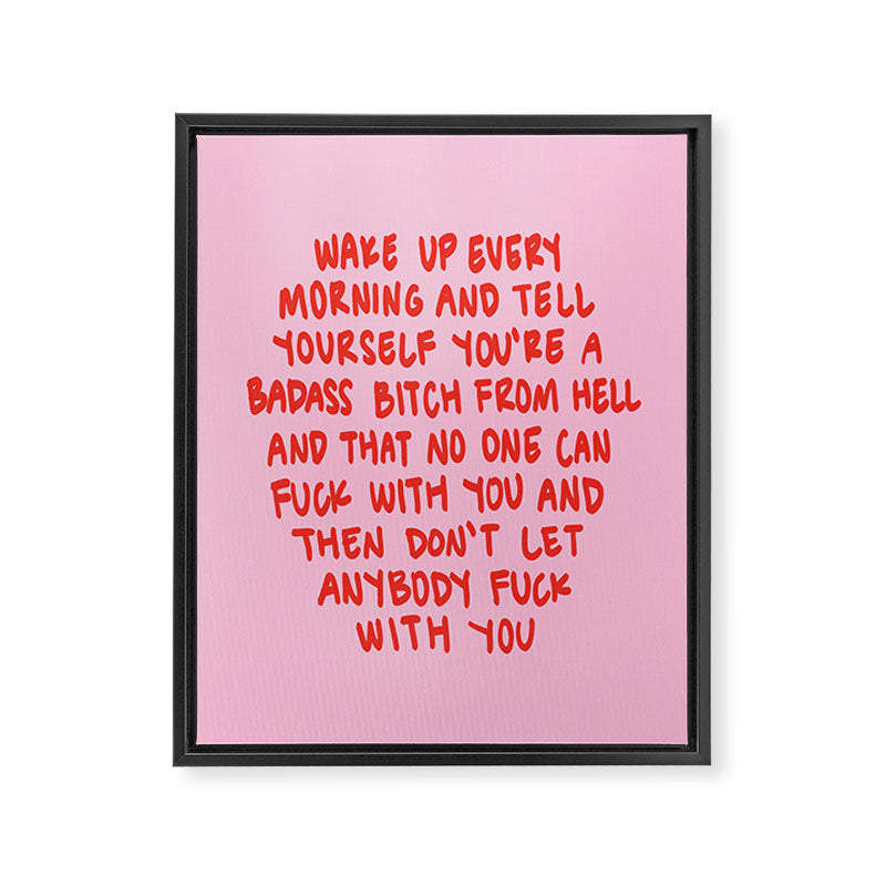 Girl Boss Motto Framed Canvas Print Gallery Image 8