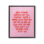 Girl Boss Motto Framed Canvas Print Gallery Image 8