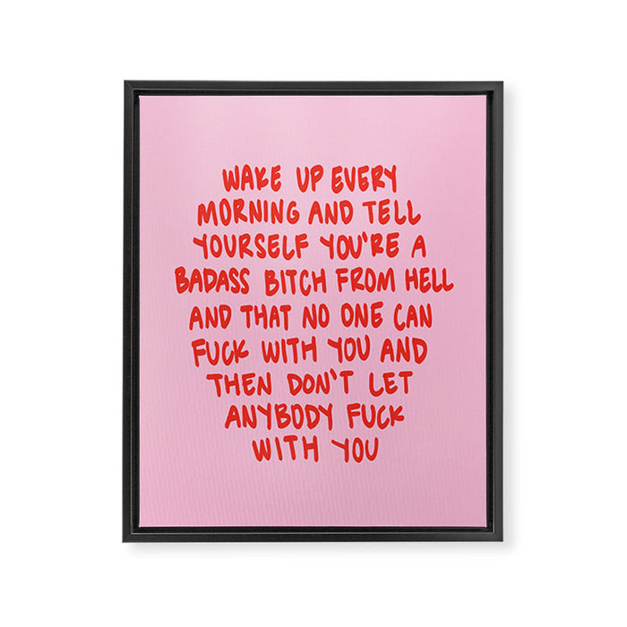 Girl Boss Motto Framed Canvas Print Gallery Image 1