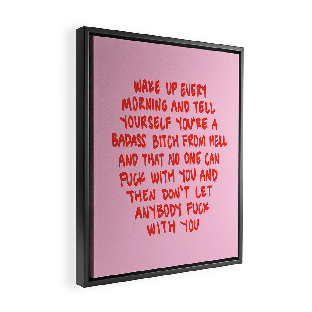 Girl Boss Motto Framed Canvas Print Gallery Image 2