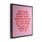 Girl Boss Motto Framed Canvas Print Gallery Image 2