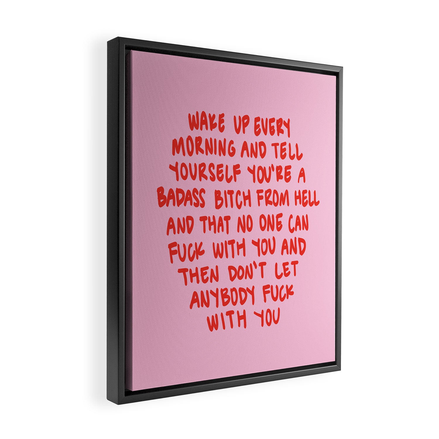 Girl Boss Motto Framed Canvas Print Gallery Image 2