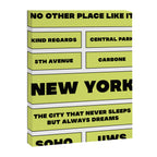 New York City Poster in Green Canvas Print Gallery Image 6