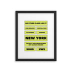 New York City Poster in Green Framed Art Print Gallery Image 5