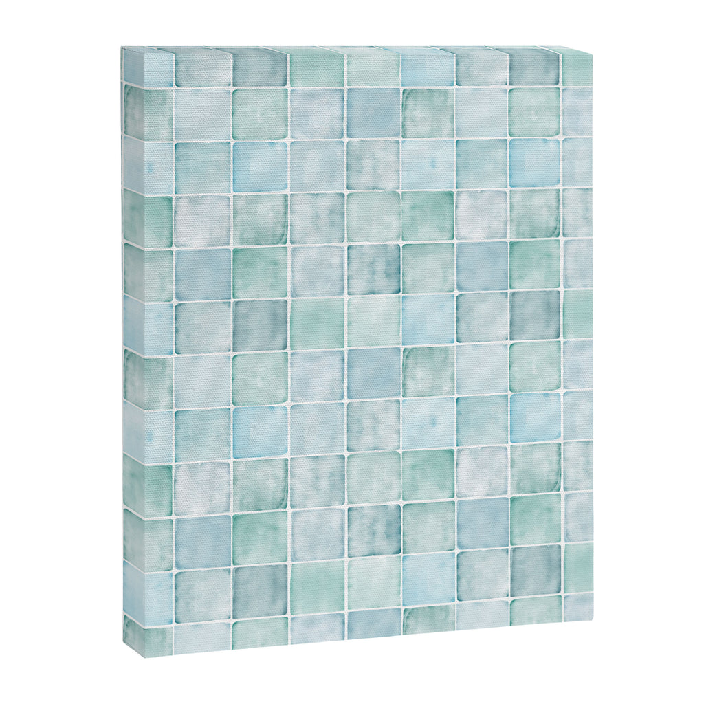 Sea Glass Tiles Watercolor Canvas Print Gallery Image 3