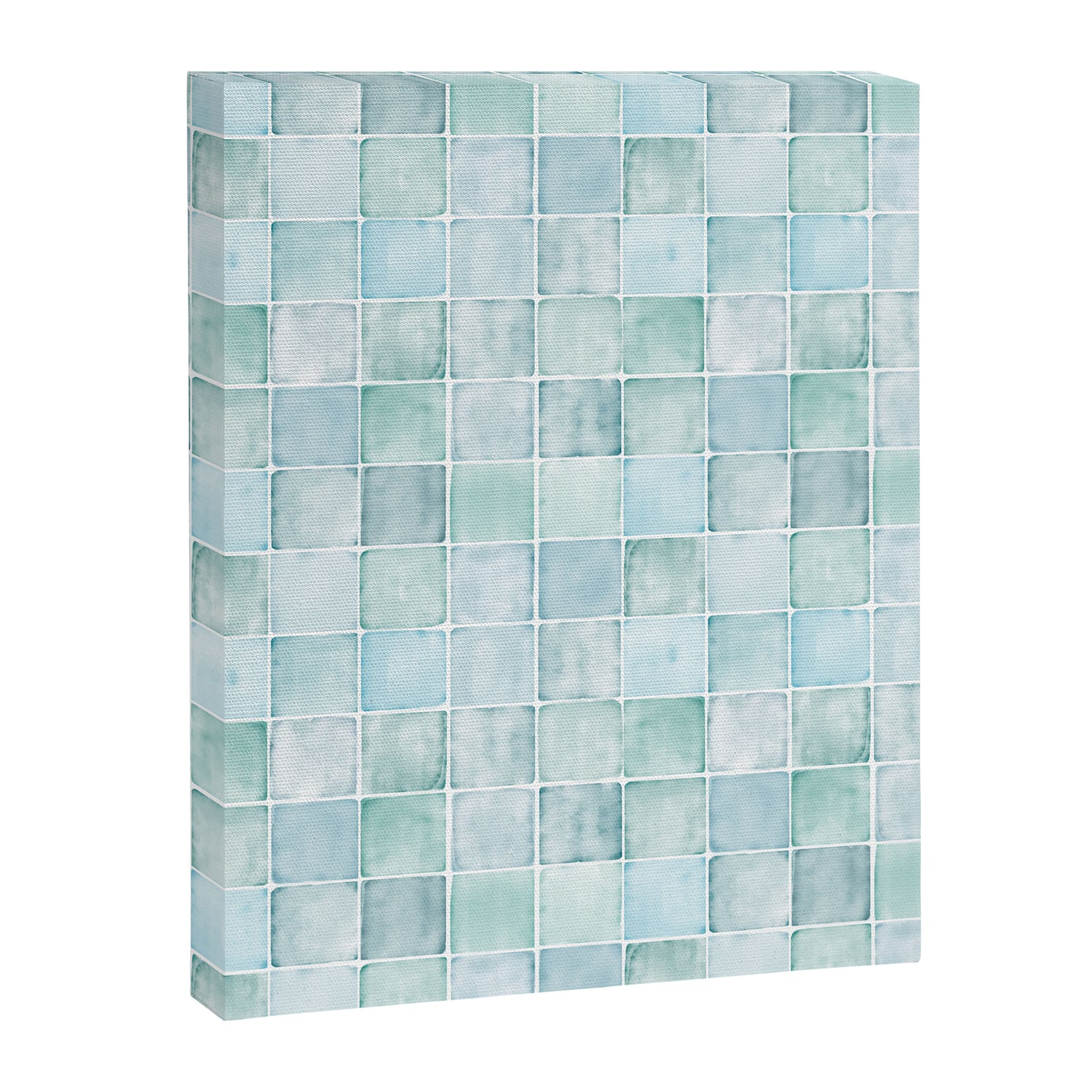 Sea Glass Tiles Watercolor Canvas Print Gallery Image 3
