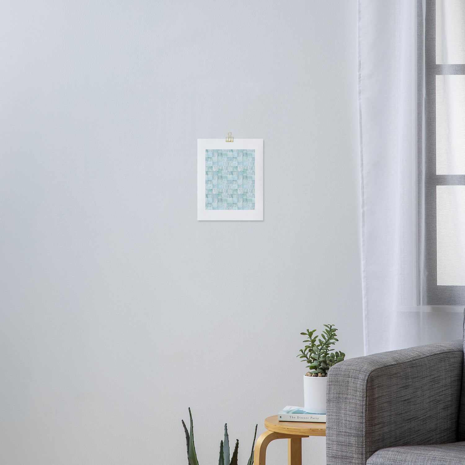 Sea Glass Tiles Watercolor Art Print Gallery Image 3
