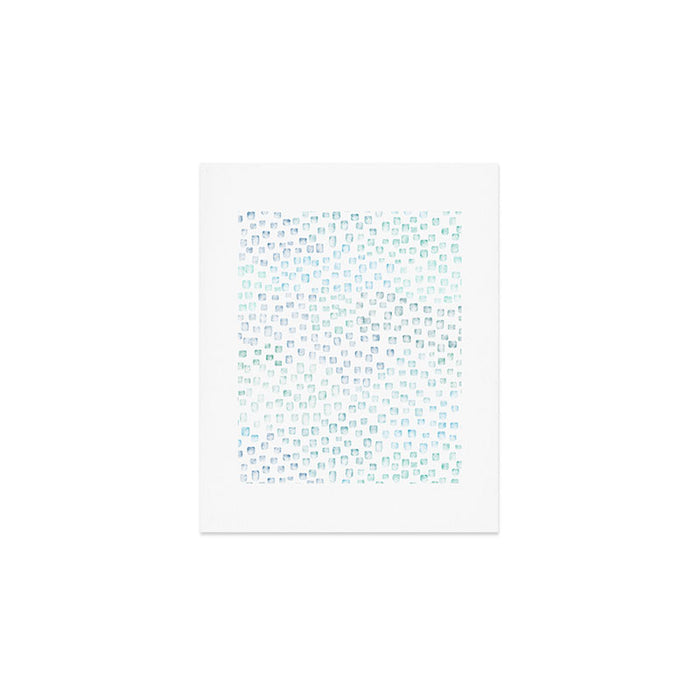 Sea Glass Watercolor // Turquoise Blue and Green Ocean Glass Beach Art Art Print Gallery Image 1