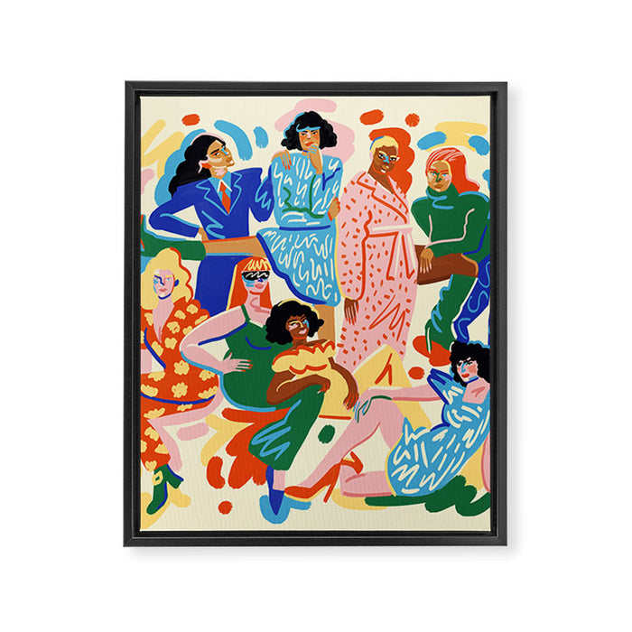 Friends Framed Canvas Print Gallery Image 1