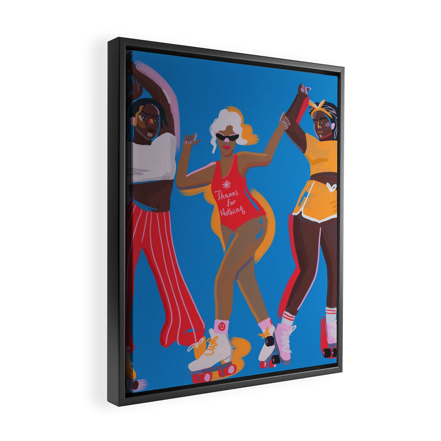 Roller Skaters 2 Framed Canvas Print Gallery Image 2