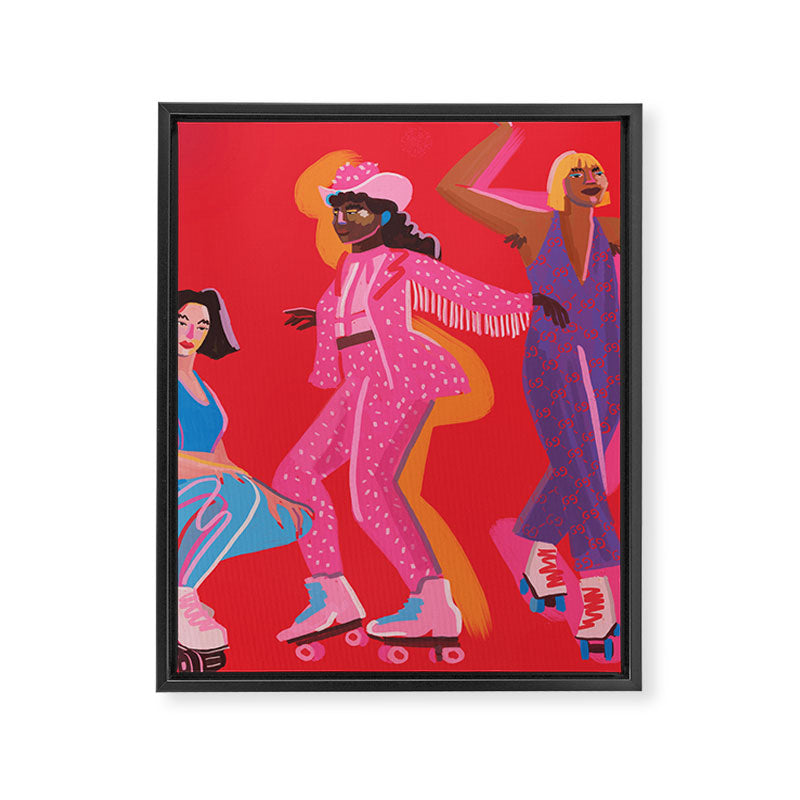 Roller Skaters Framed Canvas Print Gallery Image 8