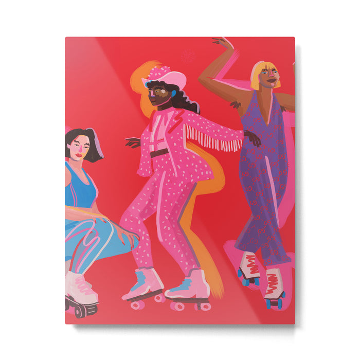 Roller Skaters Metal Print Gallery Image 1