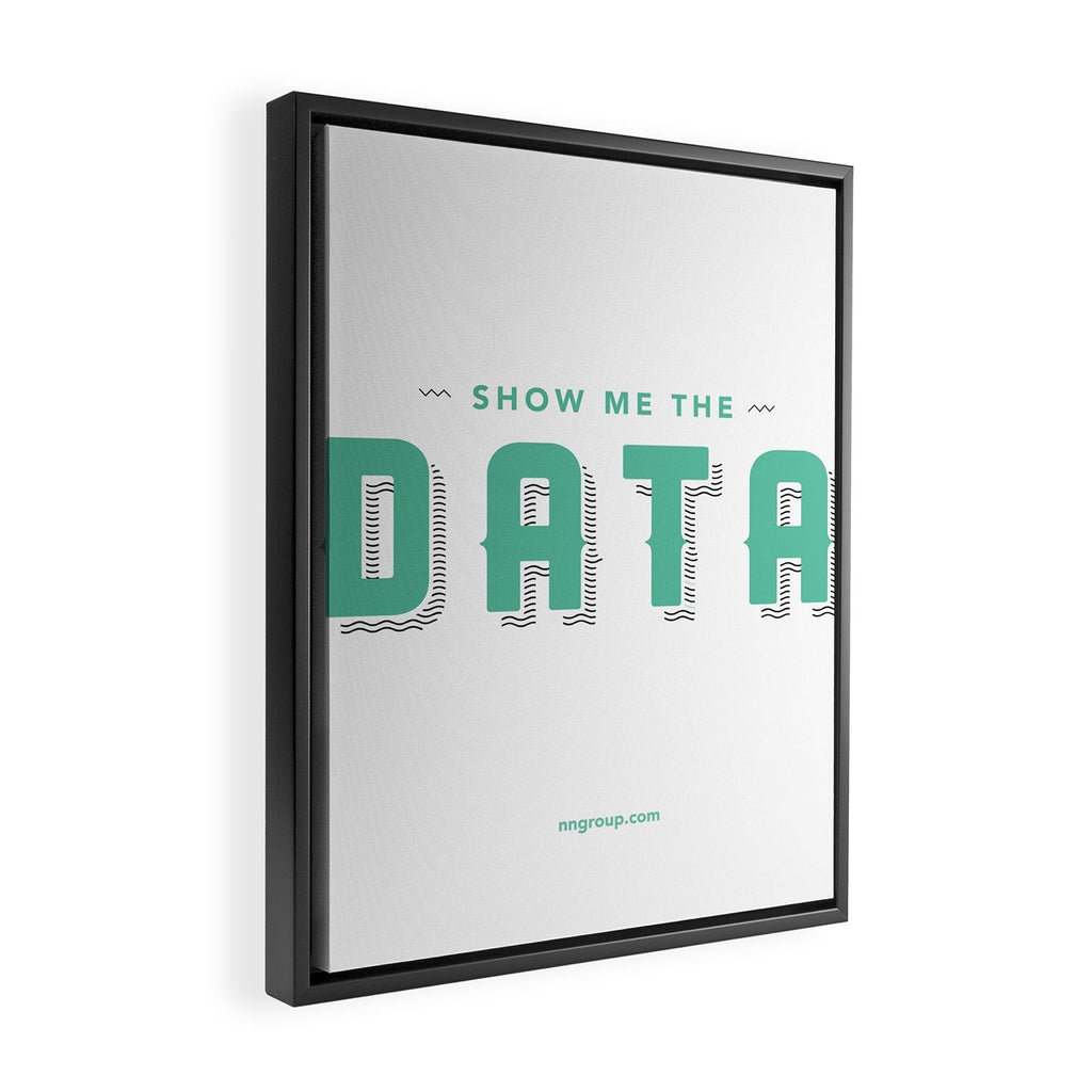 Show Me The Data Framed Canvas Print Gallery Image 2