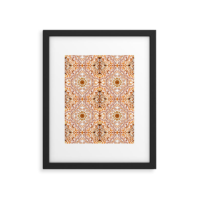 Bohemian Fantasy in Orange Framed Art Print Gallery Image 6