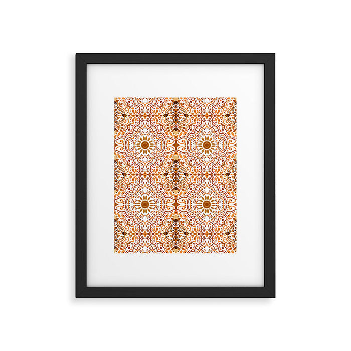 Bohemian Fantasy in Orange Framed Art Print Gallery Image 1