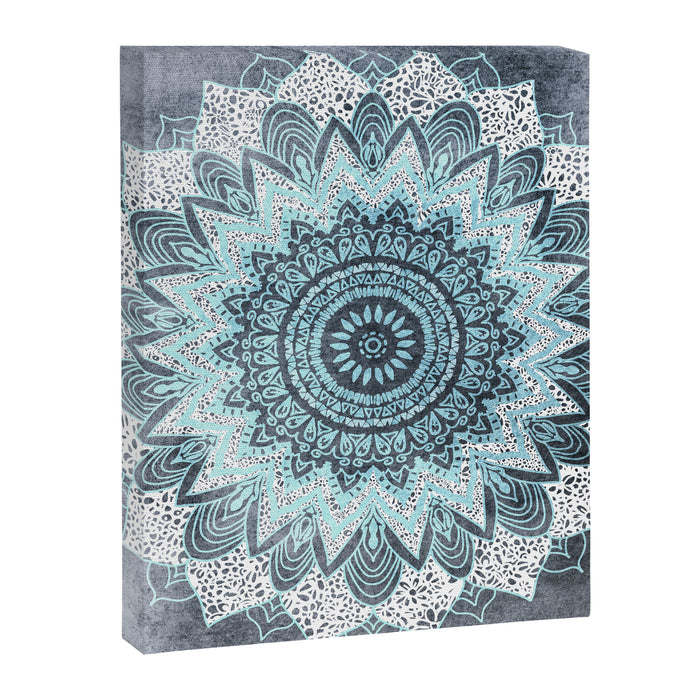 BOHOCHIC MANDALA IN BLUE Canvas Print Gallery Image 1