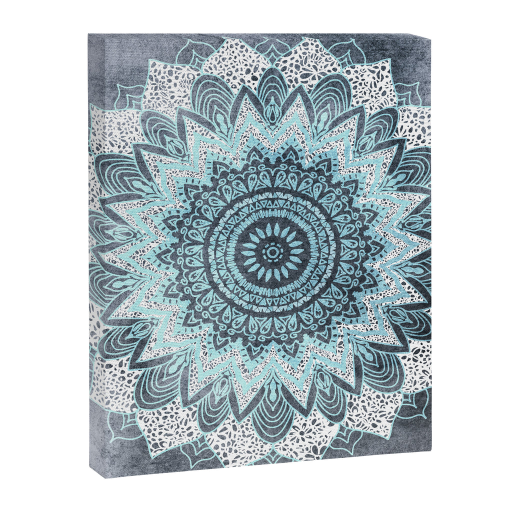 BOHOCHIC MANDALA IN BLUE Canvas Print Gallery Image 8