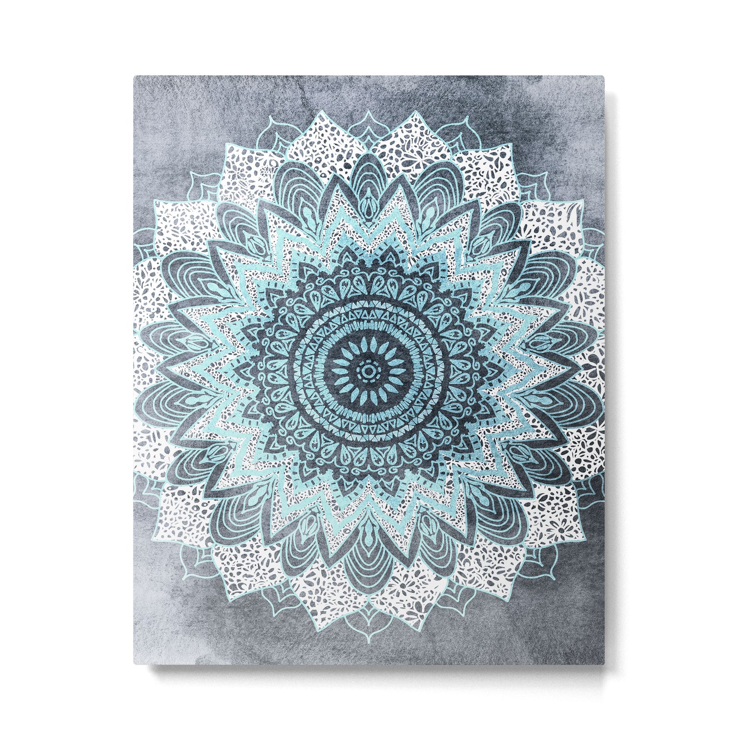 BOHOCHIC MANDALA IN BLUE Metal Print Gallery Image 6