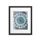 BOHOCHIC MANDALA IN BLUE Framed Art Print Gallery Image 6
