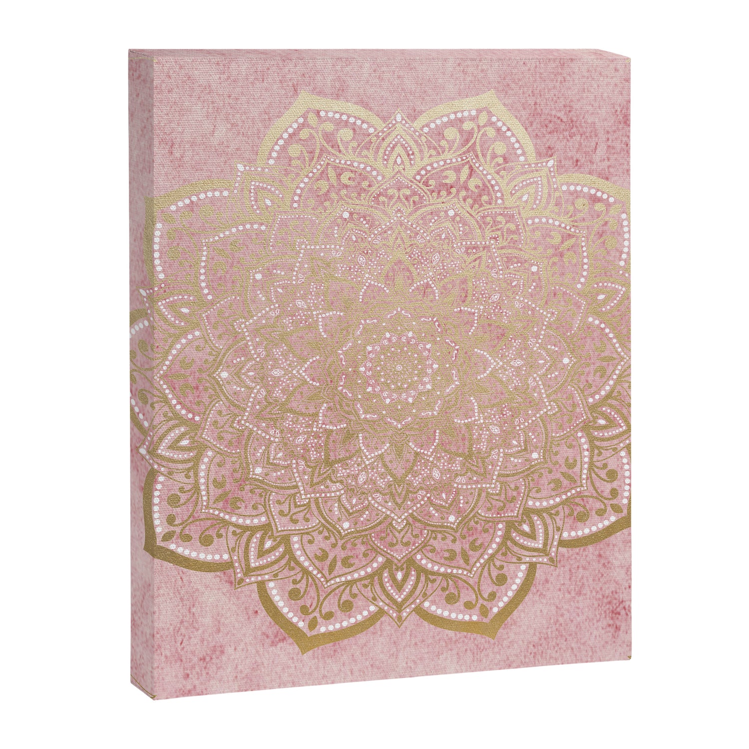 MOON DANCE MANDALA IN GOLD AND PINK Canvas Print Gallery Image 8