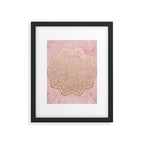MOON DANCE MANDALA IN GOLD AND PINK Framed Art Print Gallery Image 6