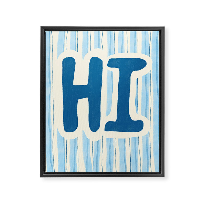 Azul Stripes Framed Canvas Print Gallery Image 8