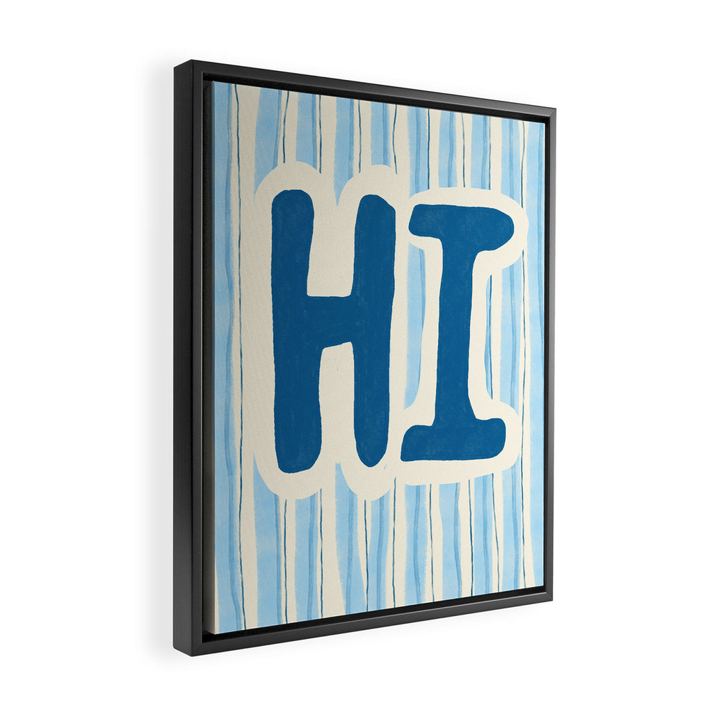 Azul Stripes Framed Canvas Print Gallery Image 2