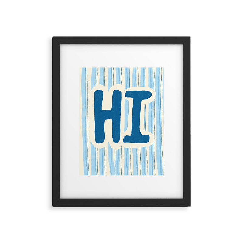 Azul Stripes Framed Art Print Gallery Image 6