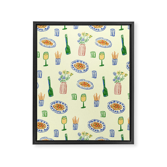 Italian Market Framed Canvas Print Gallery Image 1