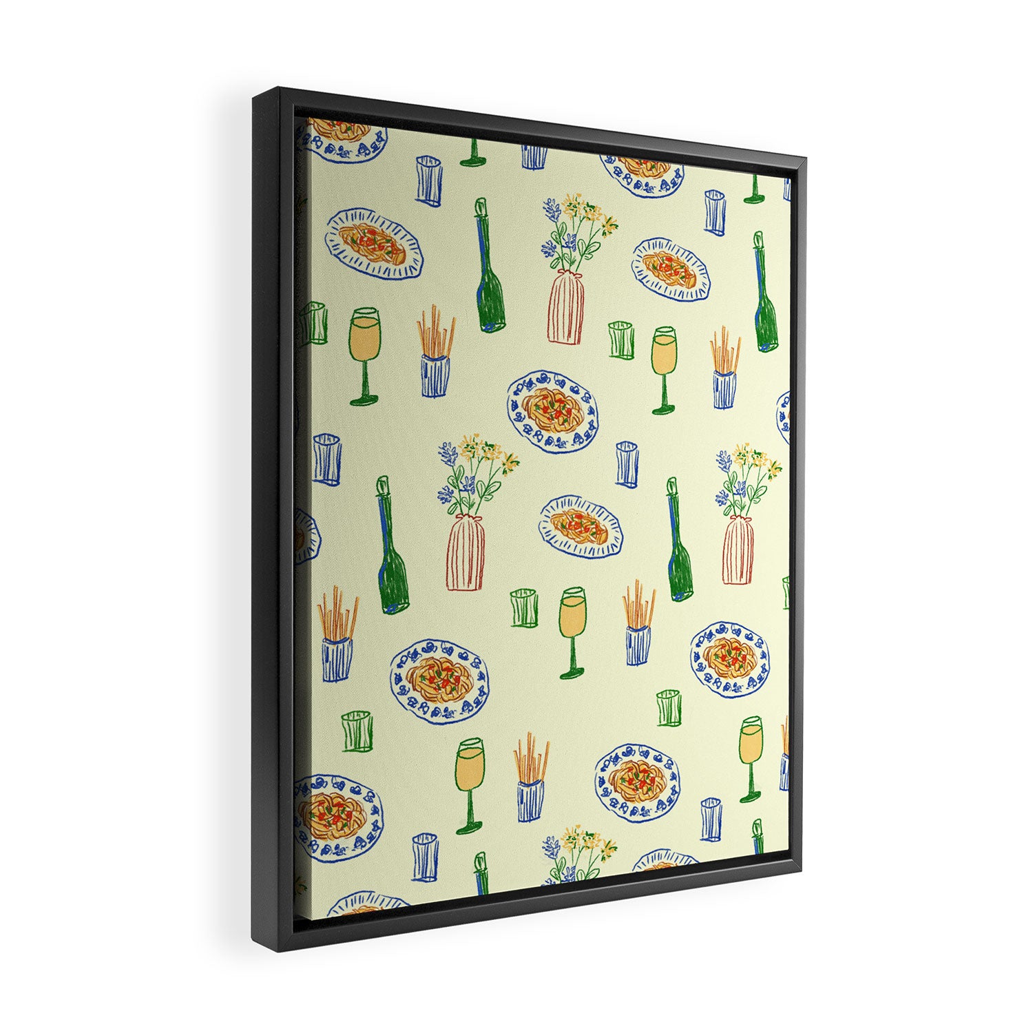 Italian Market Framed Canvas Print Gallery Image 2