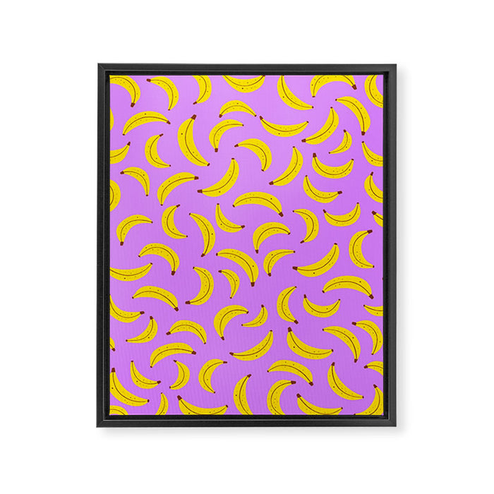 Banana Pattern Framed Canvas Print Gallery Image 1