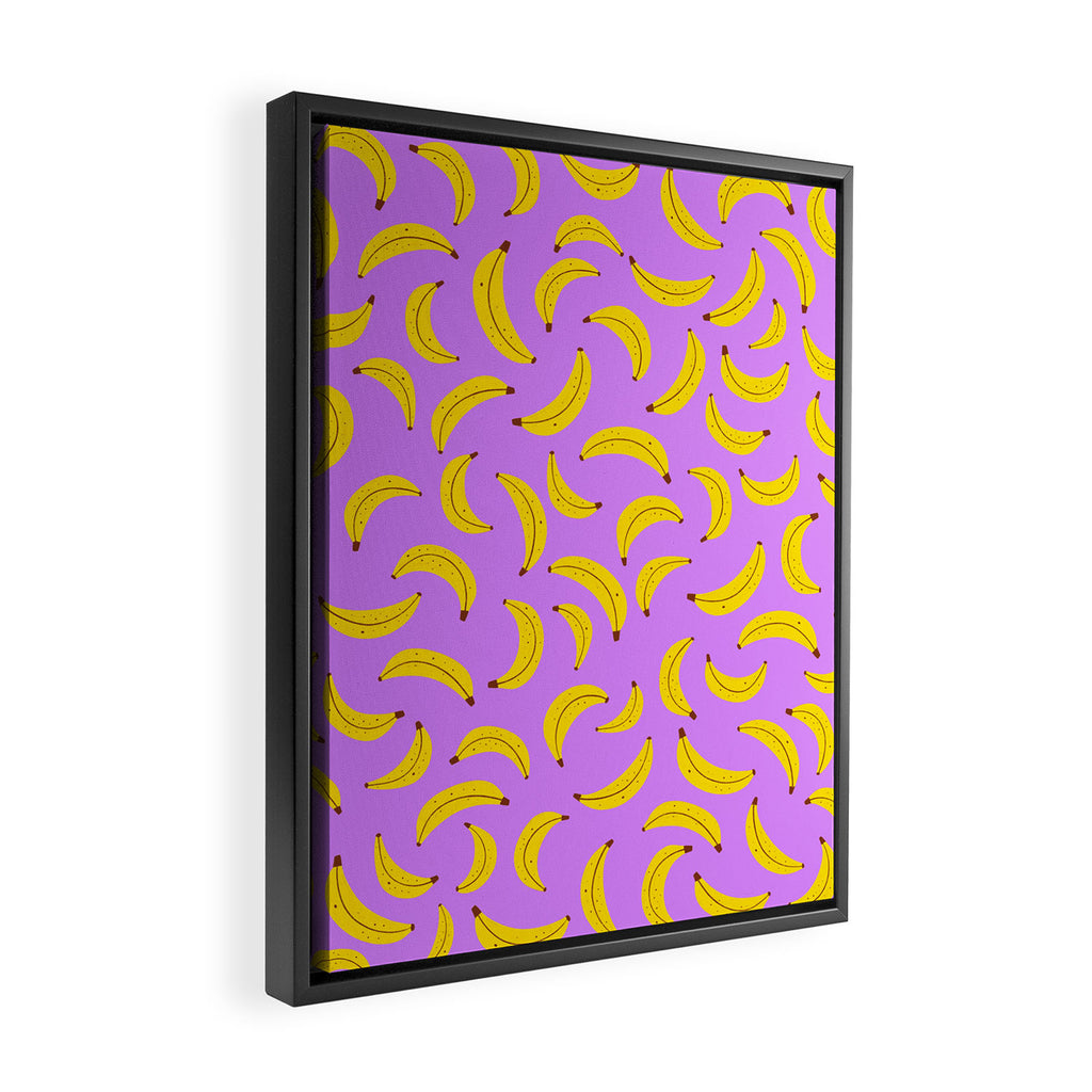 Banana Pattern Framed Canvas Print Gallery Image 2
