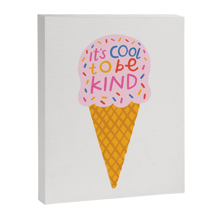 Cool to be Kind Ice Cream Canvas Print Gallery Image 1