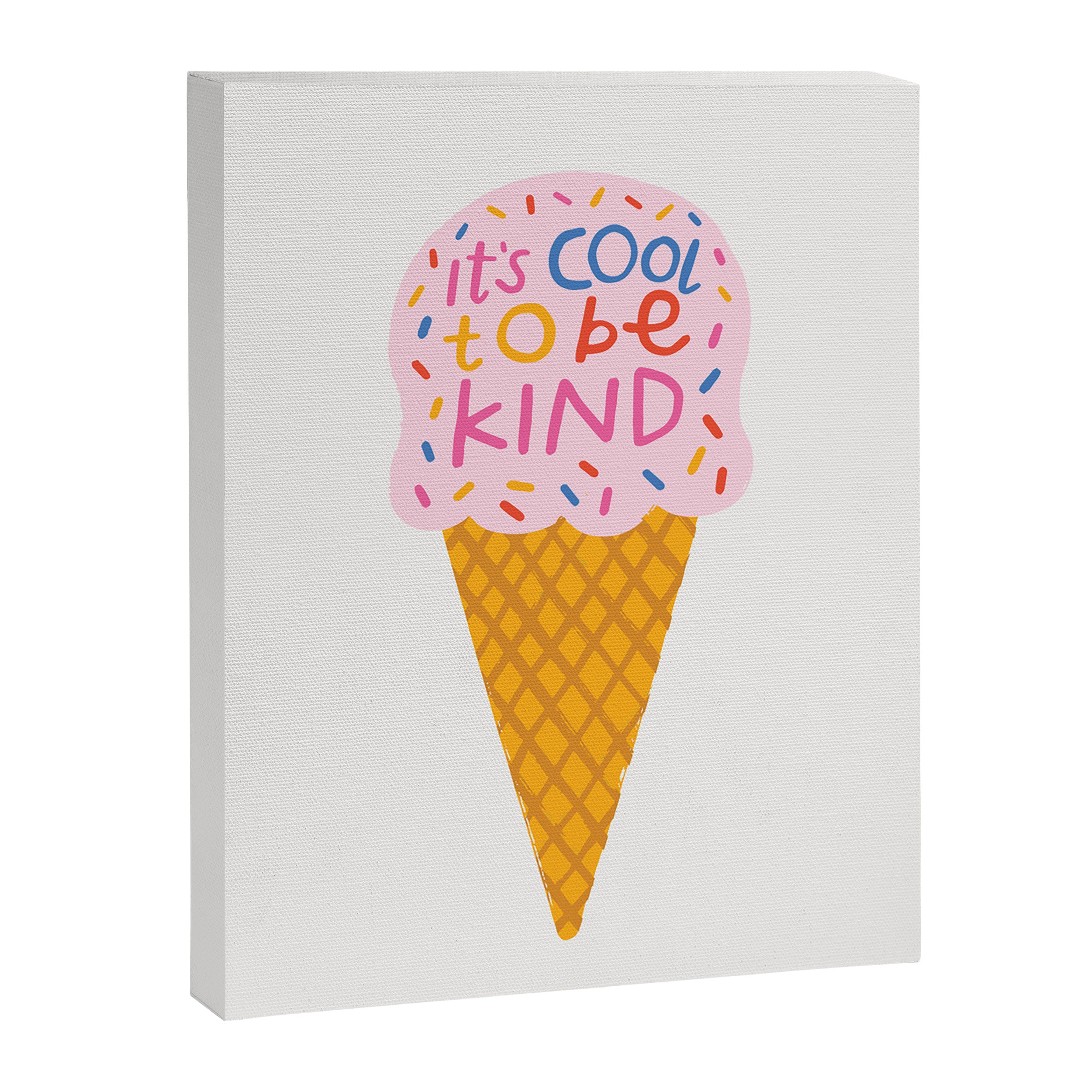 Cool to be Kind Ice Cream Canvas Print Gallery Image 6