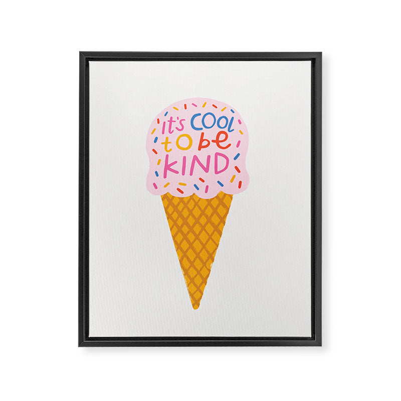 Cool to be Kind Ice Cream Framed Canvas Print Gallery Image 6