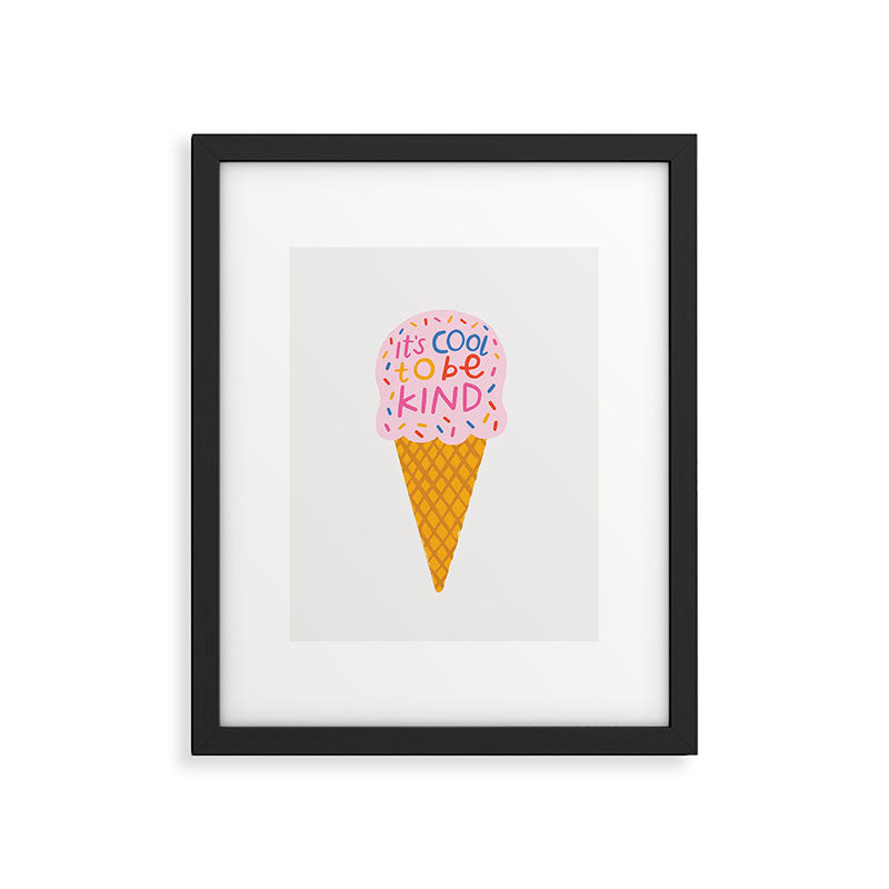 Cool to be Kind Ice Cream Framed Art Print Gallery Image 5